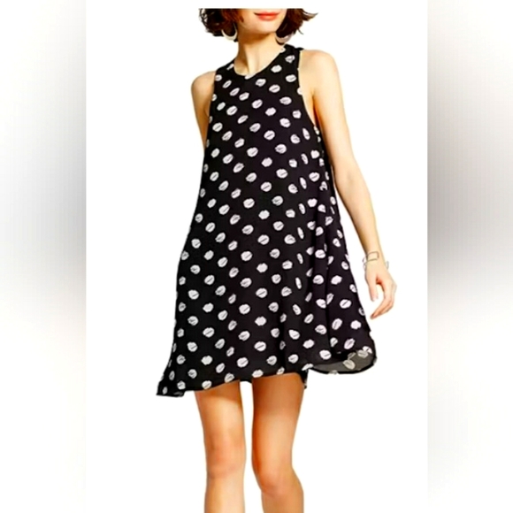 Kersh Dresses & Skirts - 🔵 Black and White K by Kersh  Sleeveless Dot Swing Dress